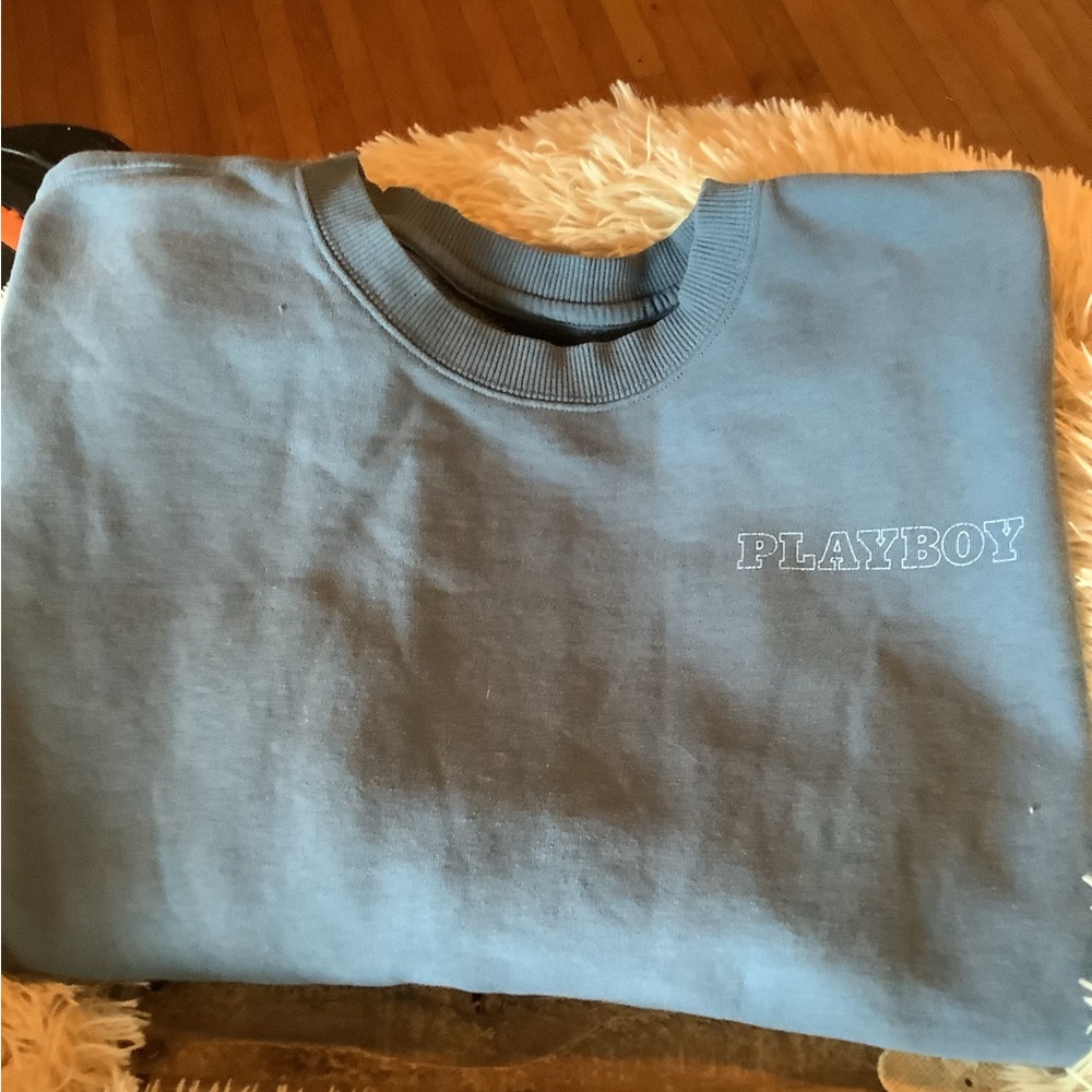 PLAYBOY Dusty Blue Logo Sweatshirt sku245